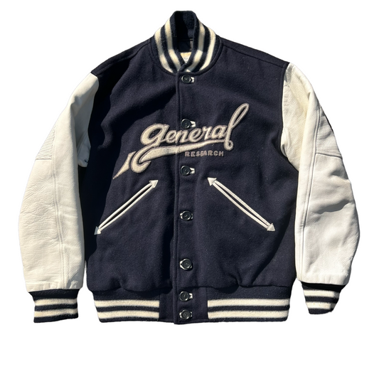 GENERAL RESEARCH 2001AW 962 LEATHER VARSITY JACKET