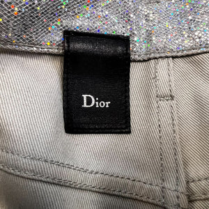 DIOR HOMME 2006SS GLITTER LAME PANTS JEANS HEDI SLIMANE