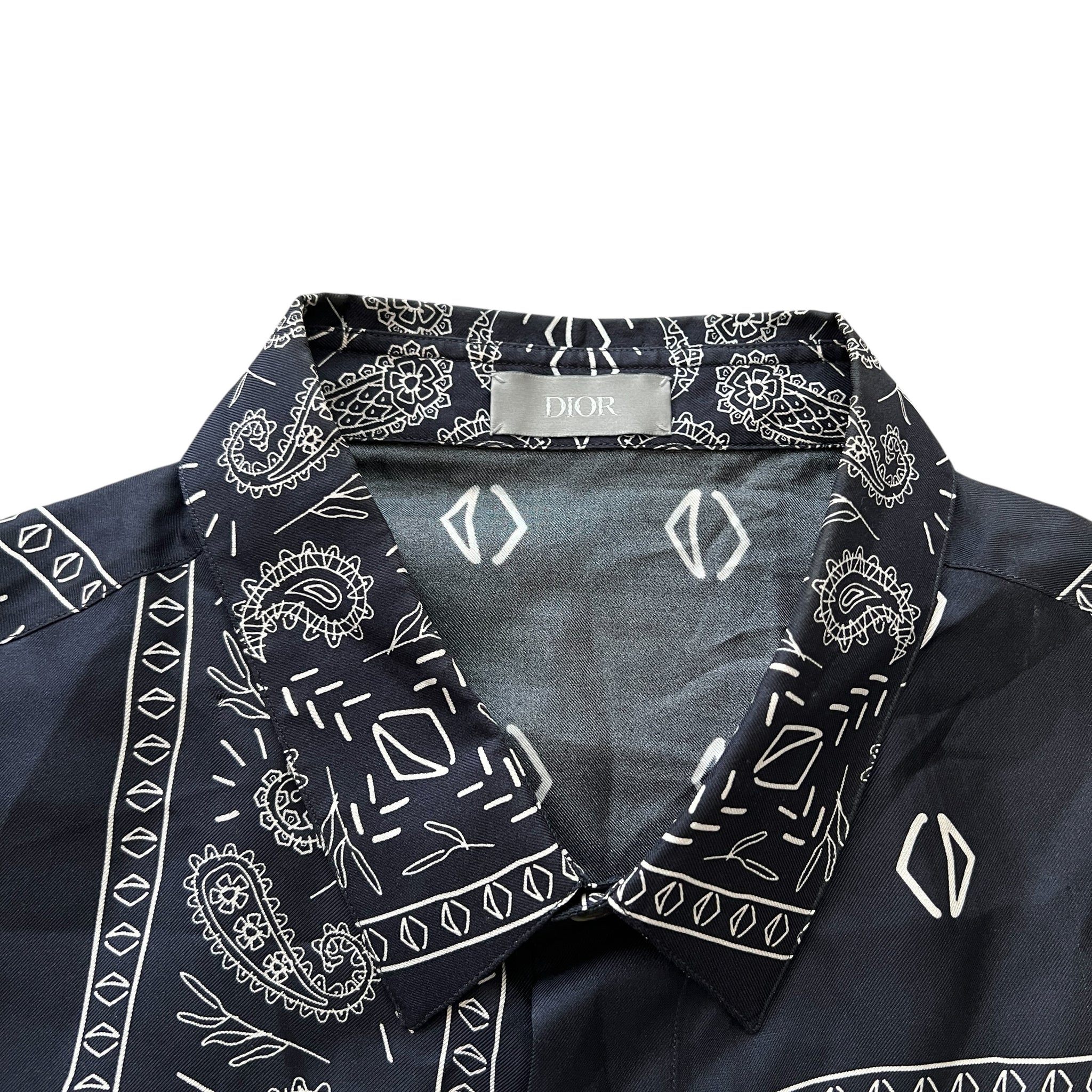 Dior 2022ss Paisley Print Silk Short Sleeve Shirt