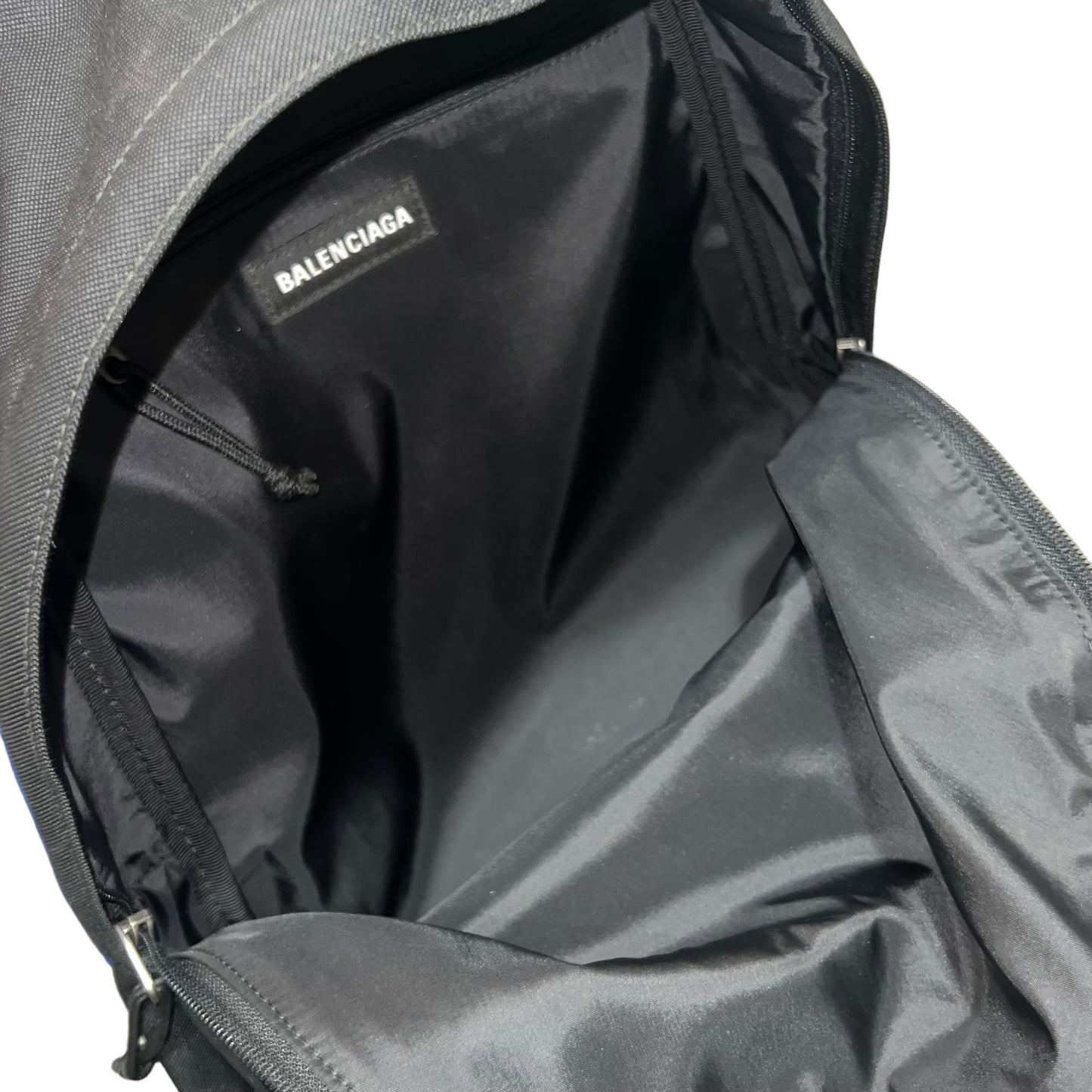 Balenciaga 20SS Black/Blue Canvas Double Backpack Bag