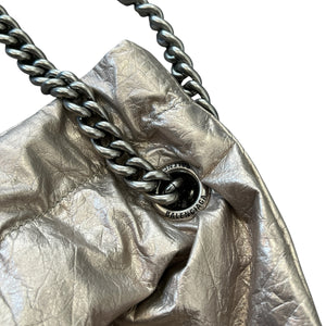BALENCIAGA クラッシュ スモール チェーンショルダーバッグ メタリックシルバー
