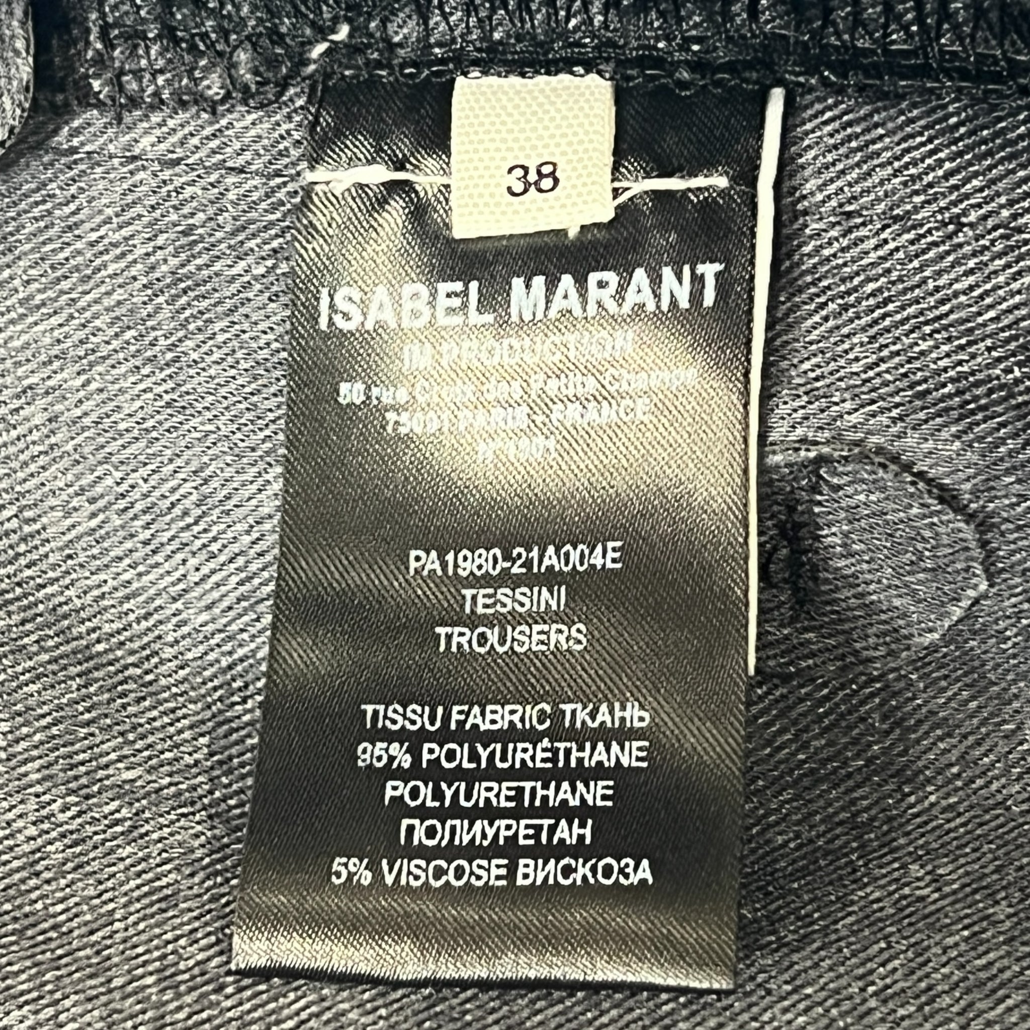 ISABEL MARANT ÉTOILE 2021AW Faux Leather High-Waist Trousers