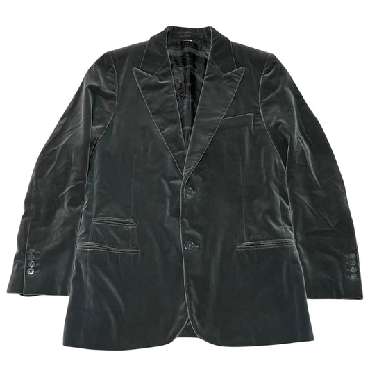 Hermes Velvet Silk Print Liner Tailored Jacket Margiela