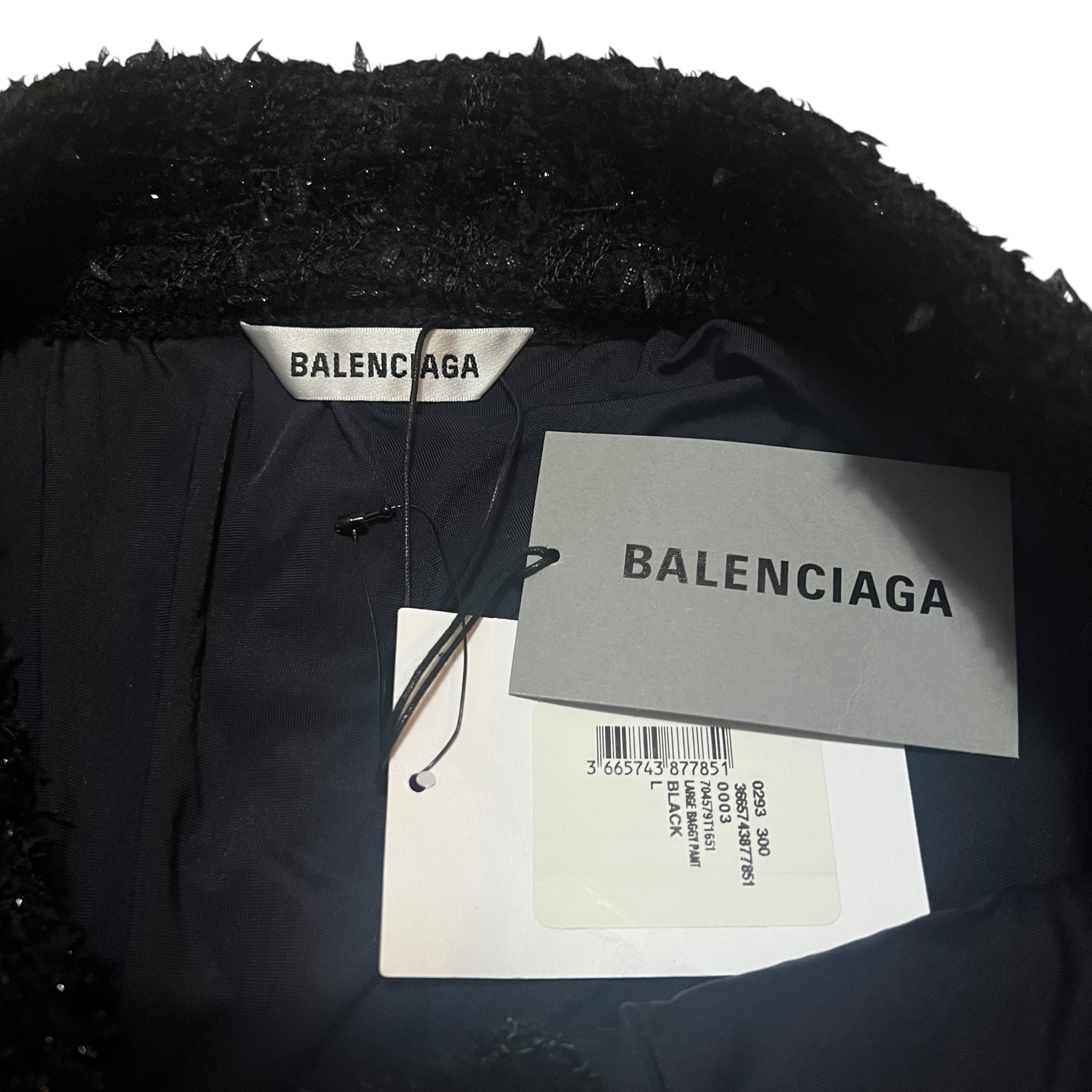 Balenciaga 2022AW textured tweed knit baggy pants