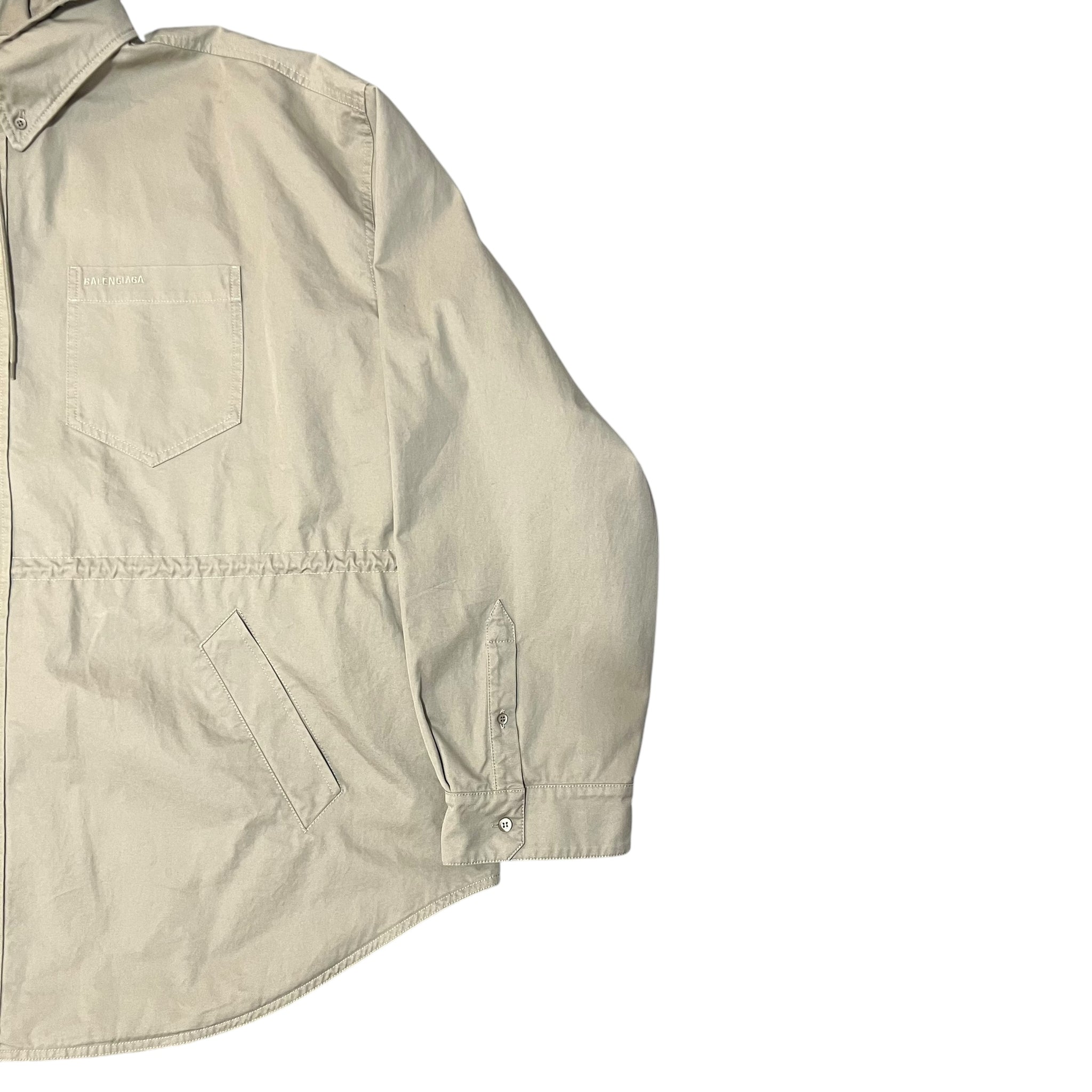 BALENCIAGA 2021AW Drill Hooded Parka Shirt