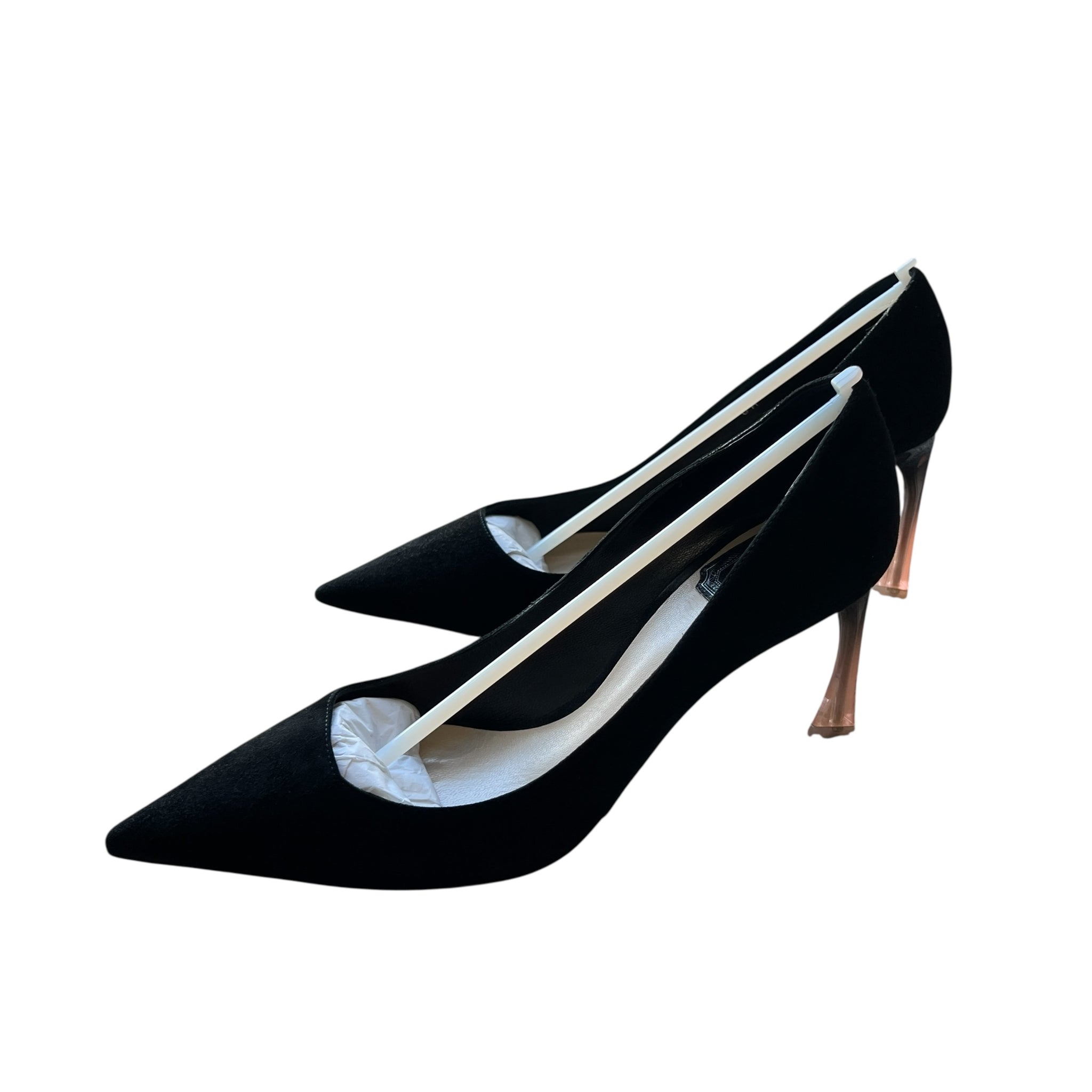 Christian Dior D-Silhouette Black Suede Songe Pumps