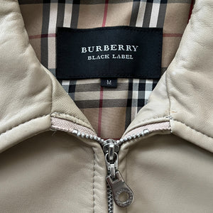 BURBERRY BLACK LABEL Lamb Leather Zip-up Jacket