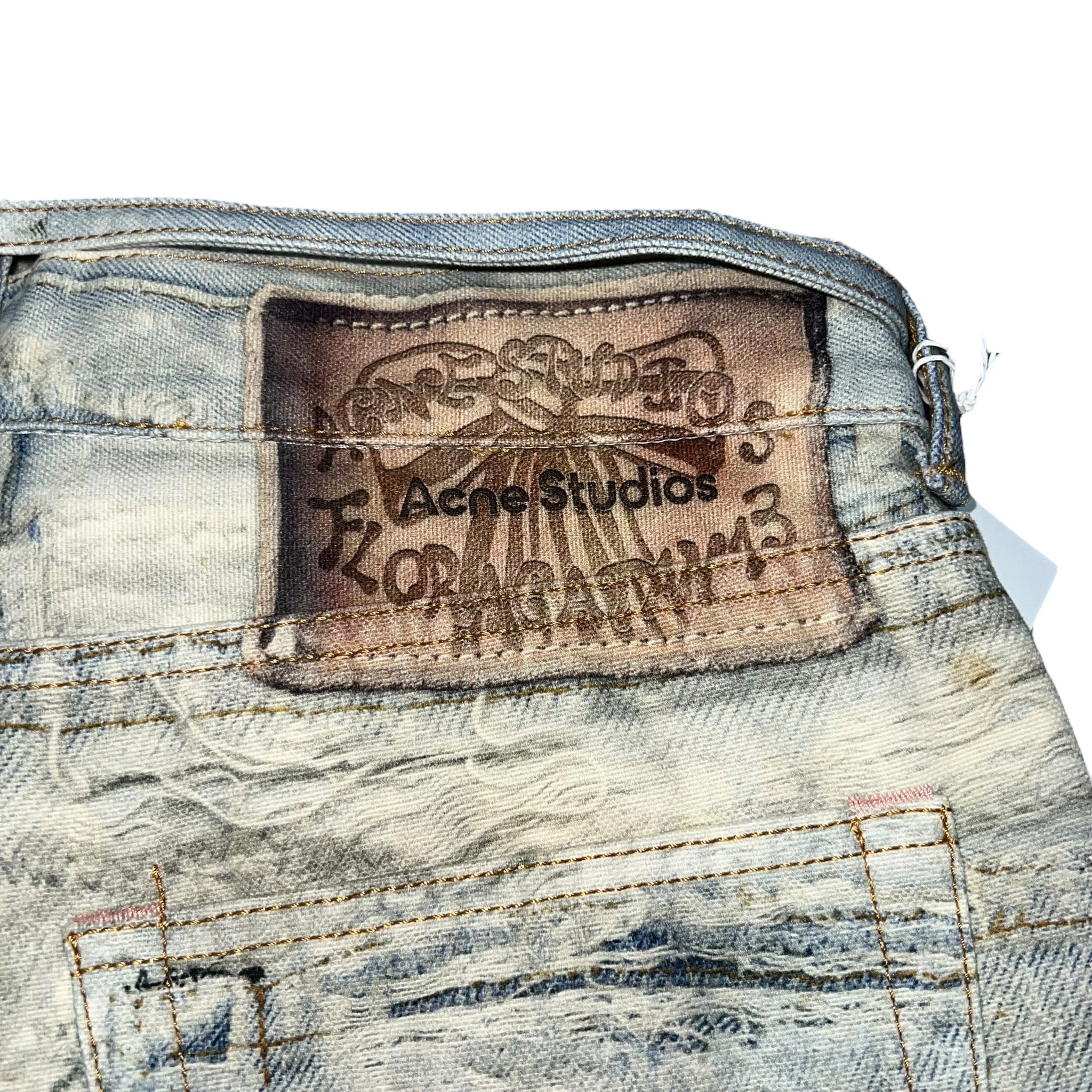 ACNE STUDIOS 2024SS  DIGITAL DISTRESSED PRINTED TROMP L'OEIL JEANS