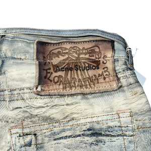 ACNE STUDIOS 2024SS  DIGITAL DISTRESSED PRINTED TROMP L'OEIL JEANS