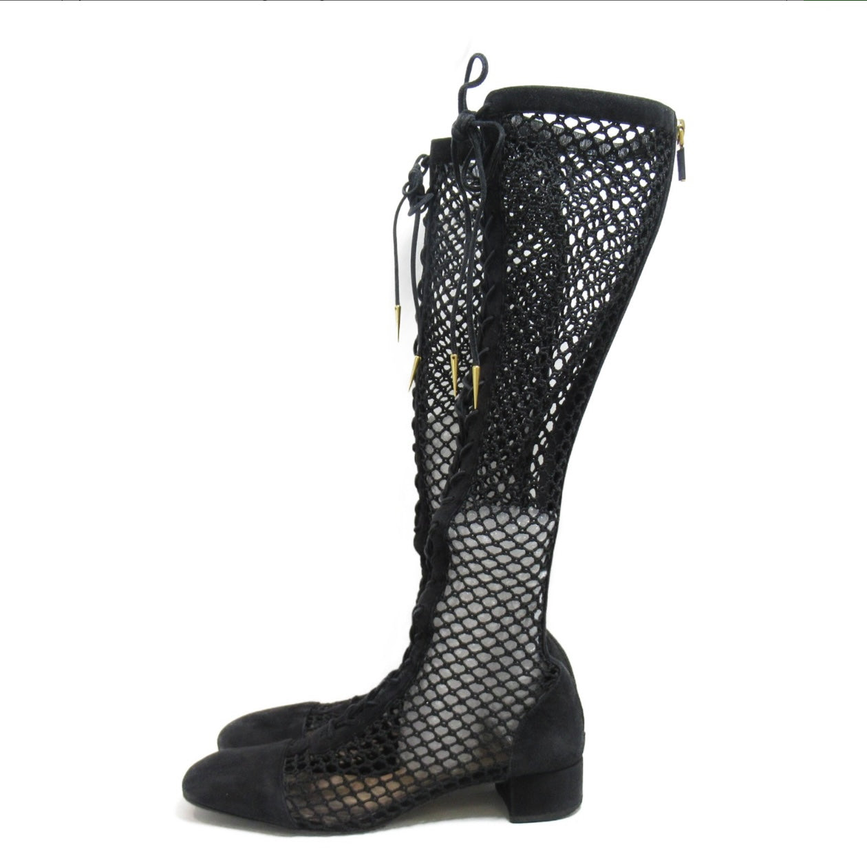 Christian Dior Naughtily-D Suede & Mesh Statement Boots