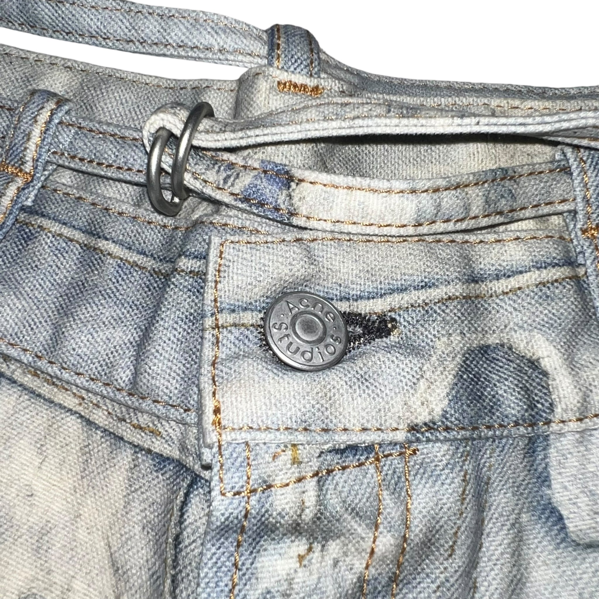 ACNE STUDIOS 2024SS  DIGITAL DISTRESSED PRINTED TROMP L'OEIL JEANS