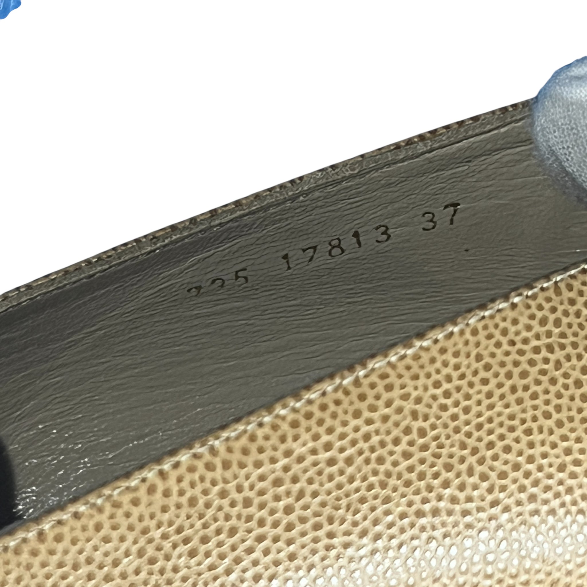 CHANEL Brown Grained Leather Loafers