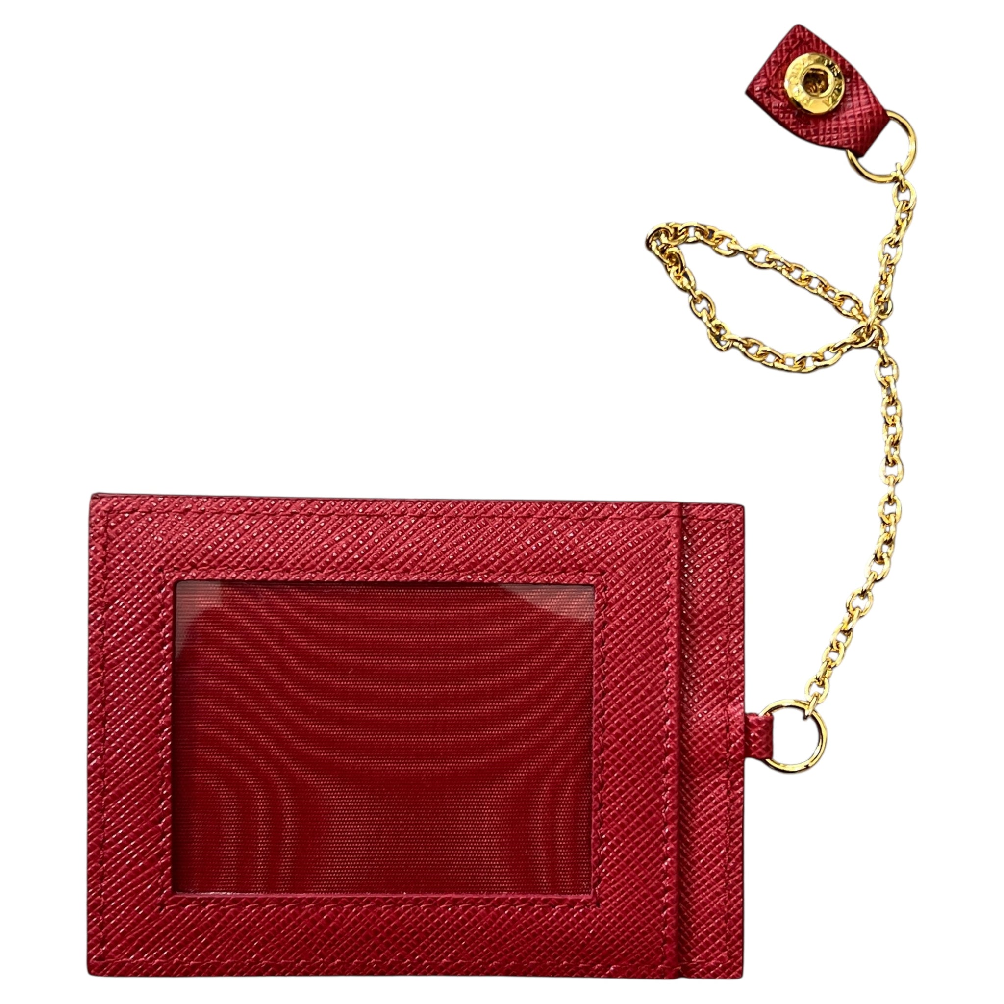 PRADA Saffiano Leather Two-Tone Pass Case