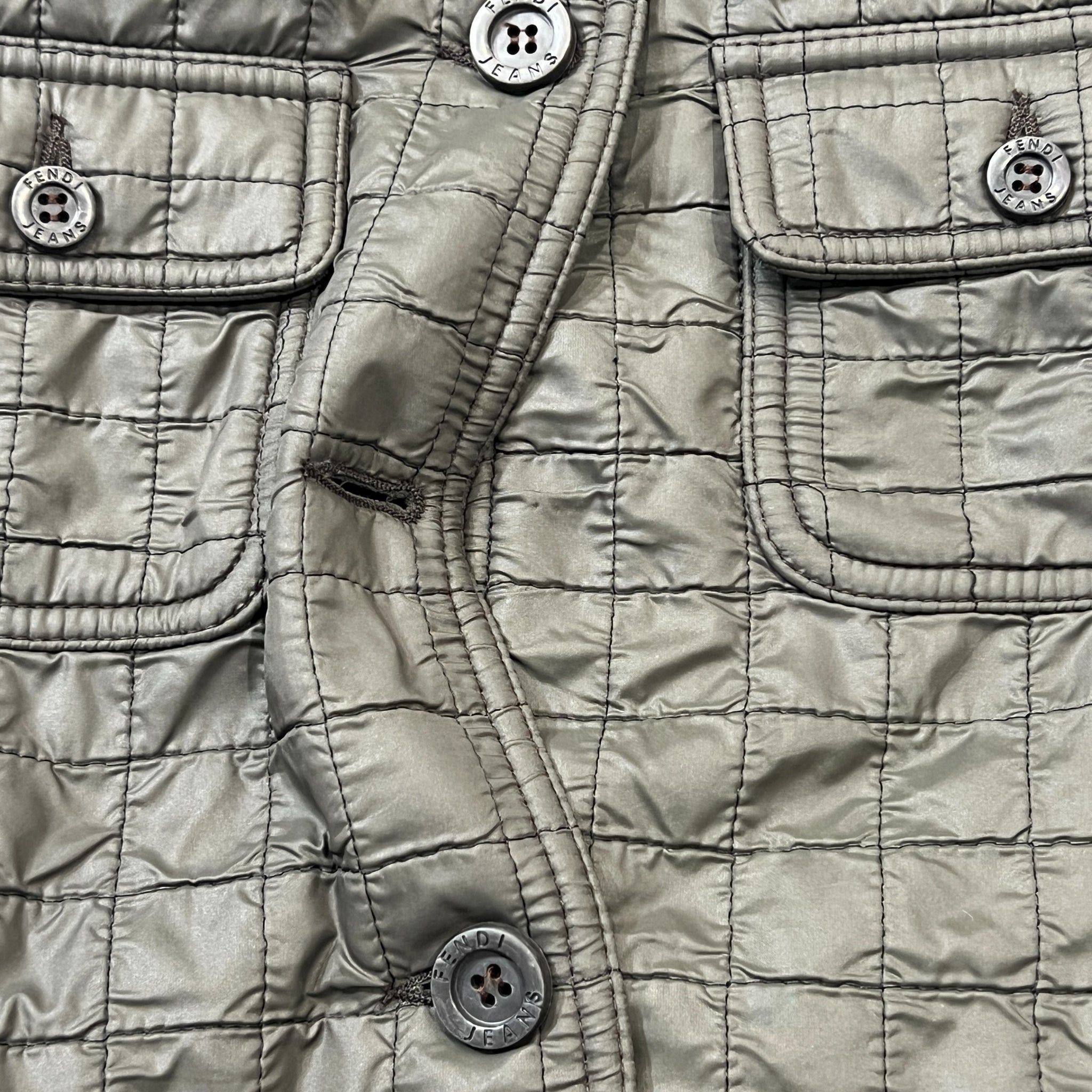 FENDI JEANS Quilted Cropped Jacket