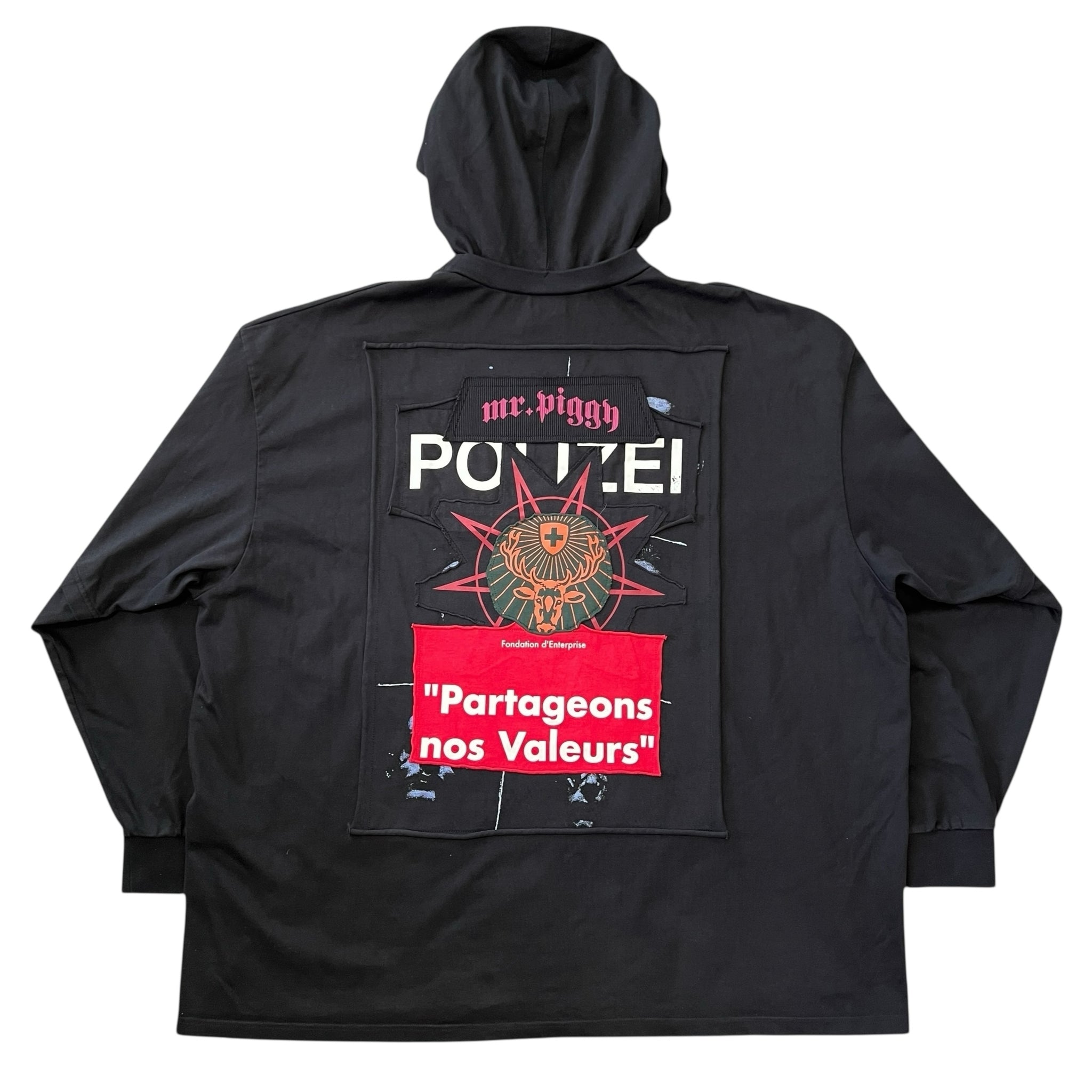 VETEMENTS 2018AW Patchwork Layered Hoodie