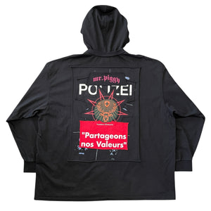 VETEMENTS 2018AW Patchwork Layered Hoodie