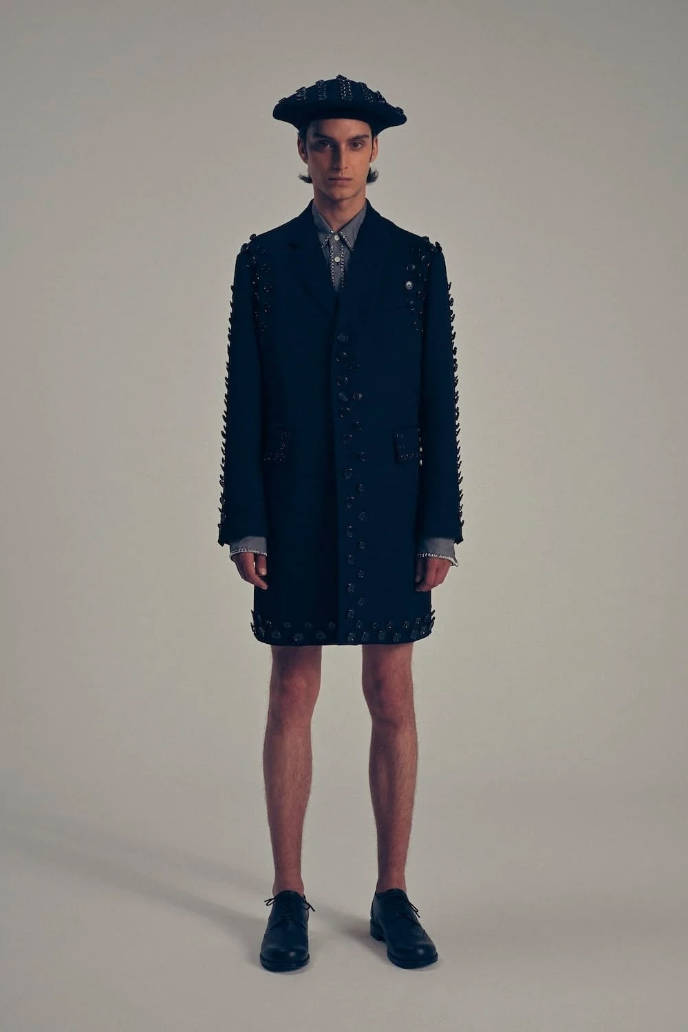 TAKAHIROMIYASHITA The Soloist. 2025SS Zip-Up Brit Jacket With Black Buttons