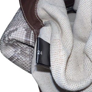 JIL SANDER Real Python Leather Mini Boston Bag " PITONE FOLD "