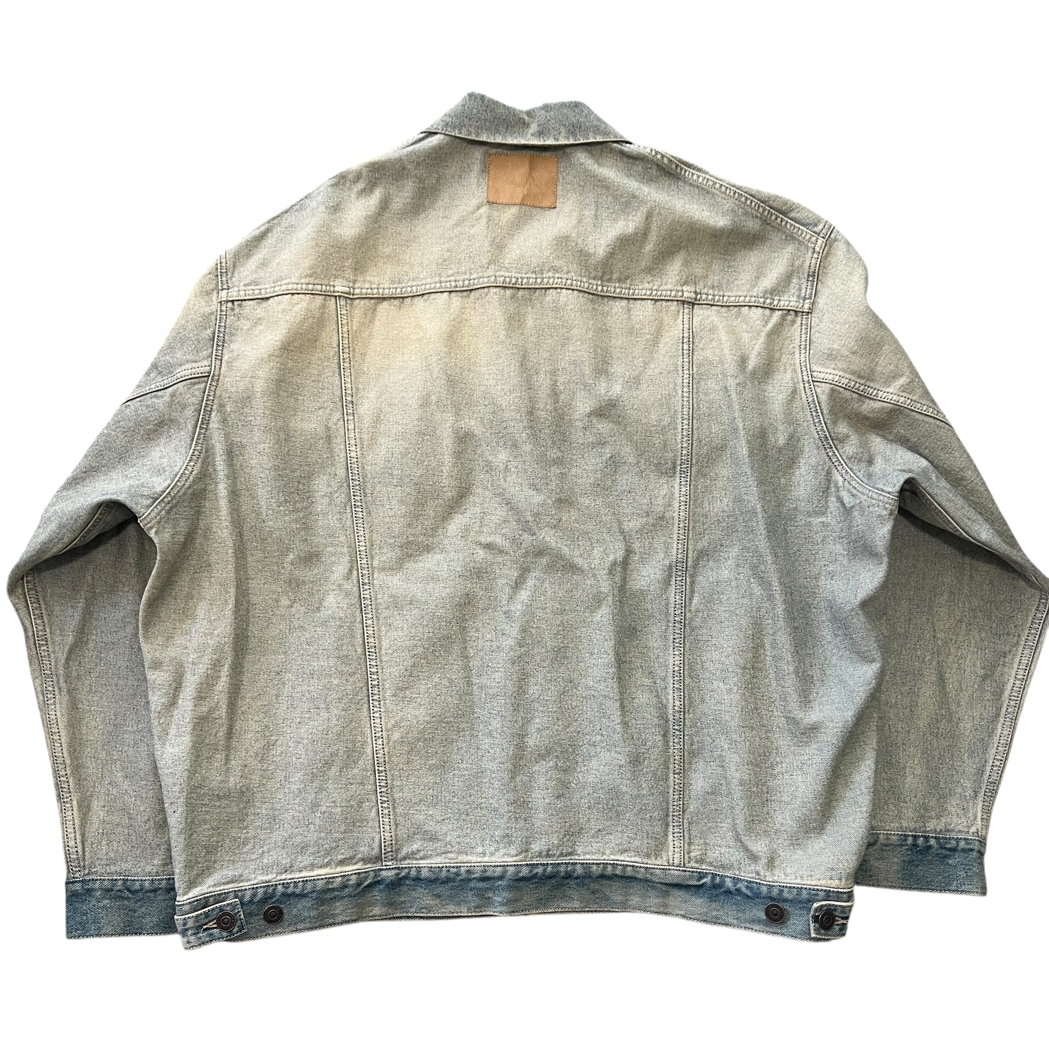 BALENCIAGA 2024SS Inside-Out Oversized Organic Light Indigo Denim Jacket