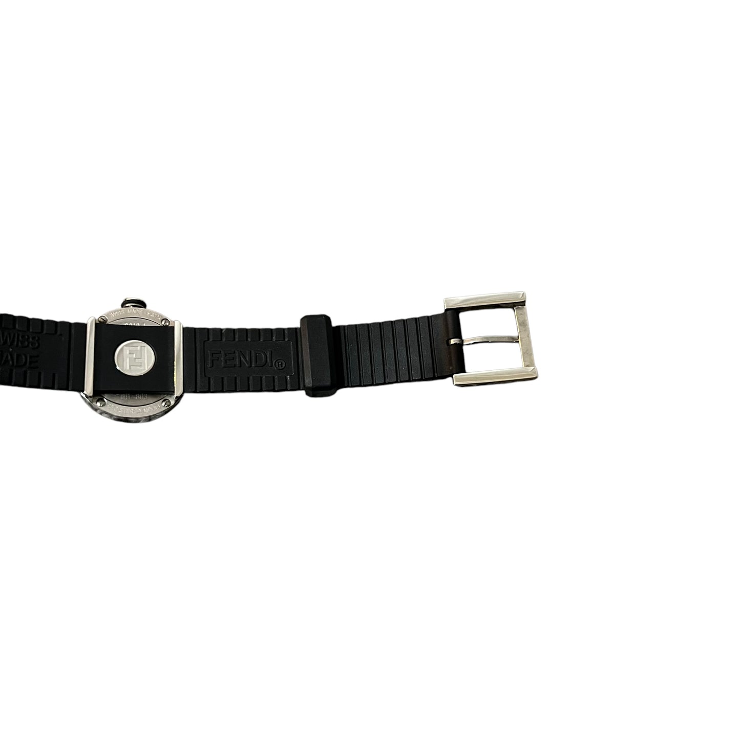 FENDI FF Zucca Logo hemisphere Leather Belt Watch