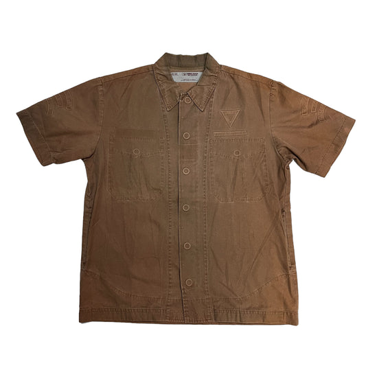 UNDERCOVER 1999SS RELIEF OVER-DYED CAMEL BUTTON DOWN SHIRTS