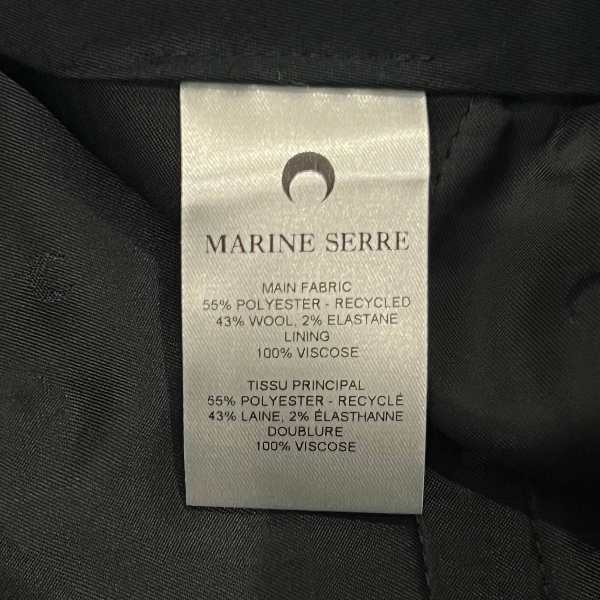MARINE SERRE 2023AW GOLD LINE TAILOR Moon Giamant Pants