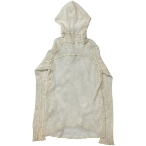 KANGHYUK Cotton Mesh Knit Pullover Hoodie
