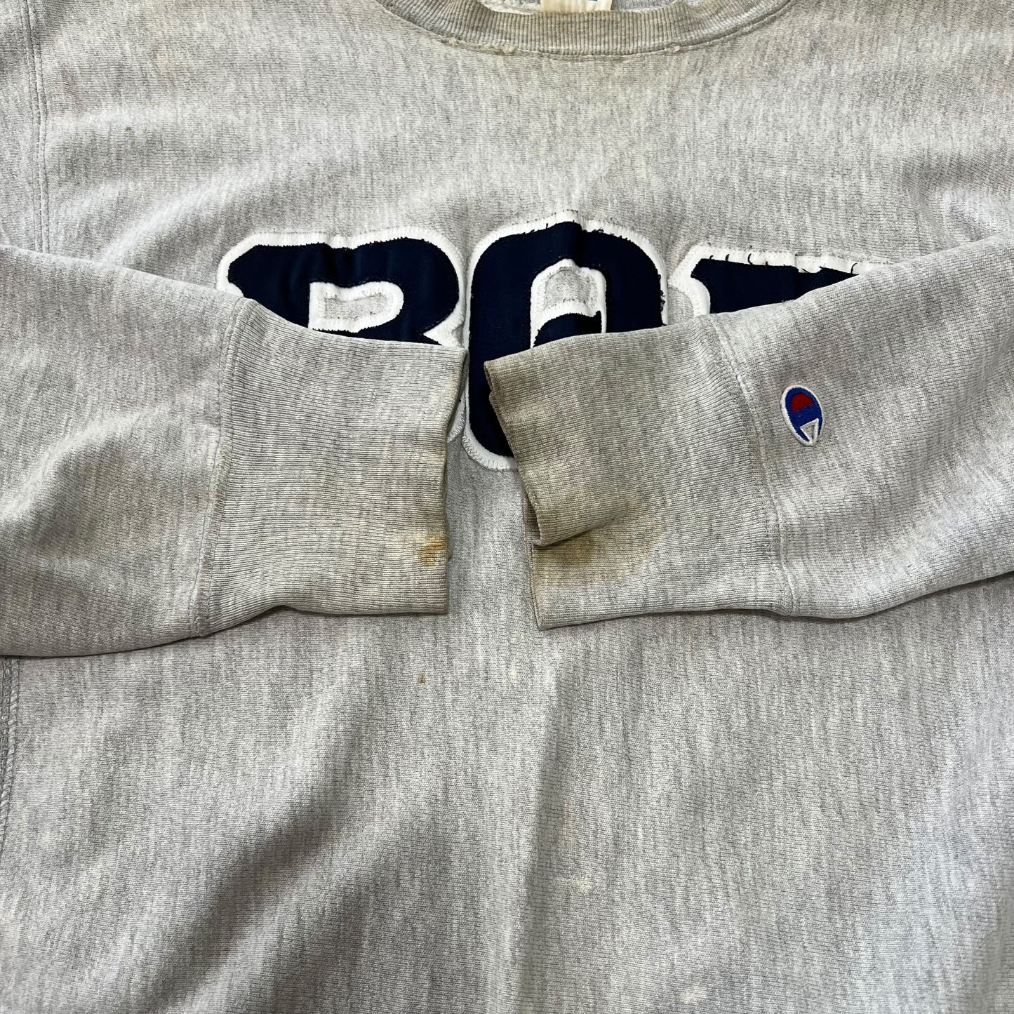 Vintage 90's Champion Reverse Weave " BON " Patch Sweat