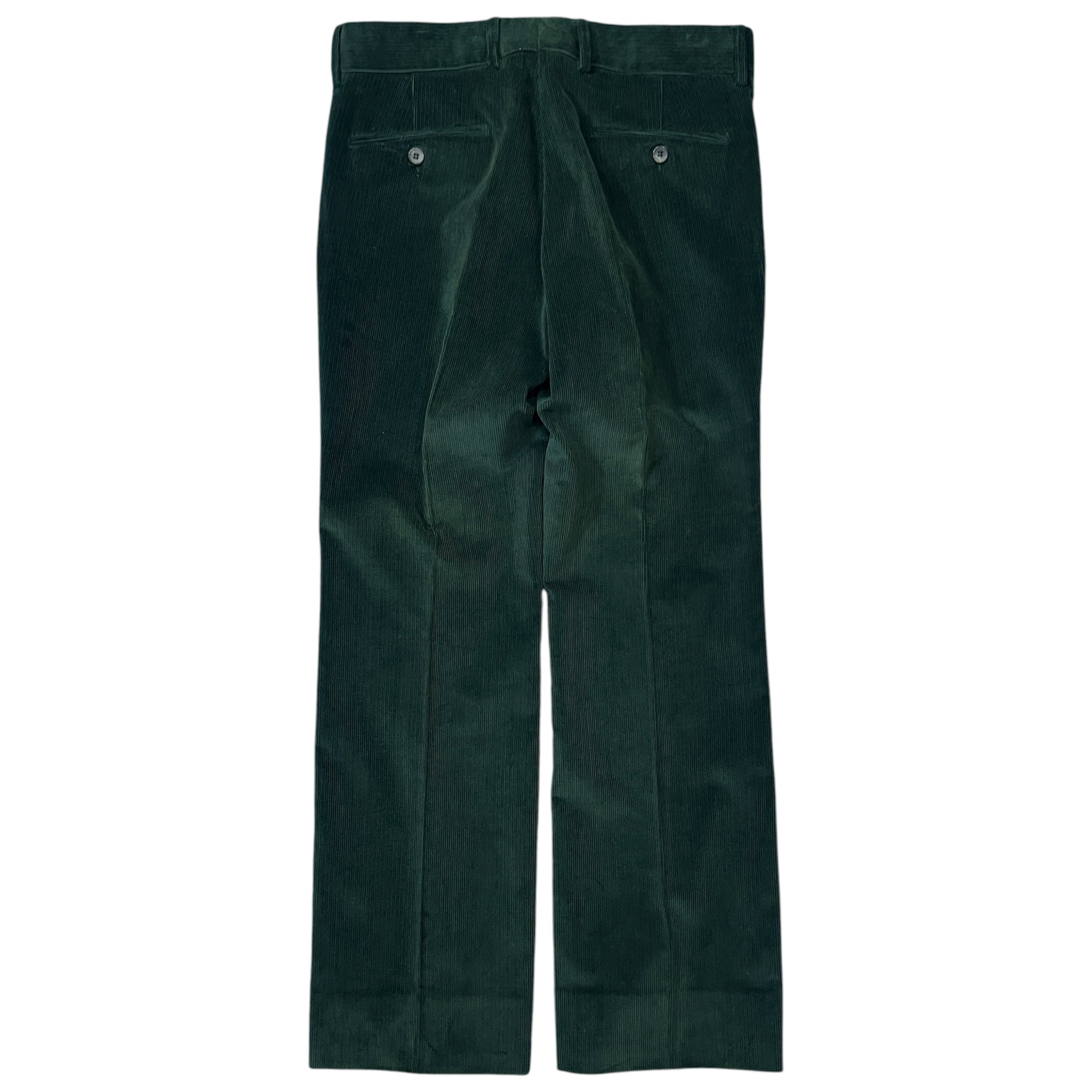GUCCI Corduroy Flare Trousers Dark Green