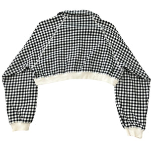 MIU MIU Check Sweat Short Jacket and Short Pants Set Up