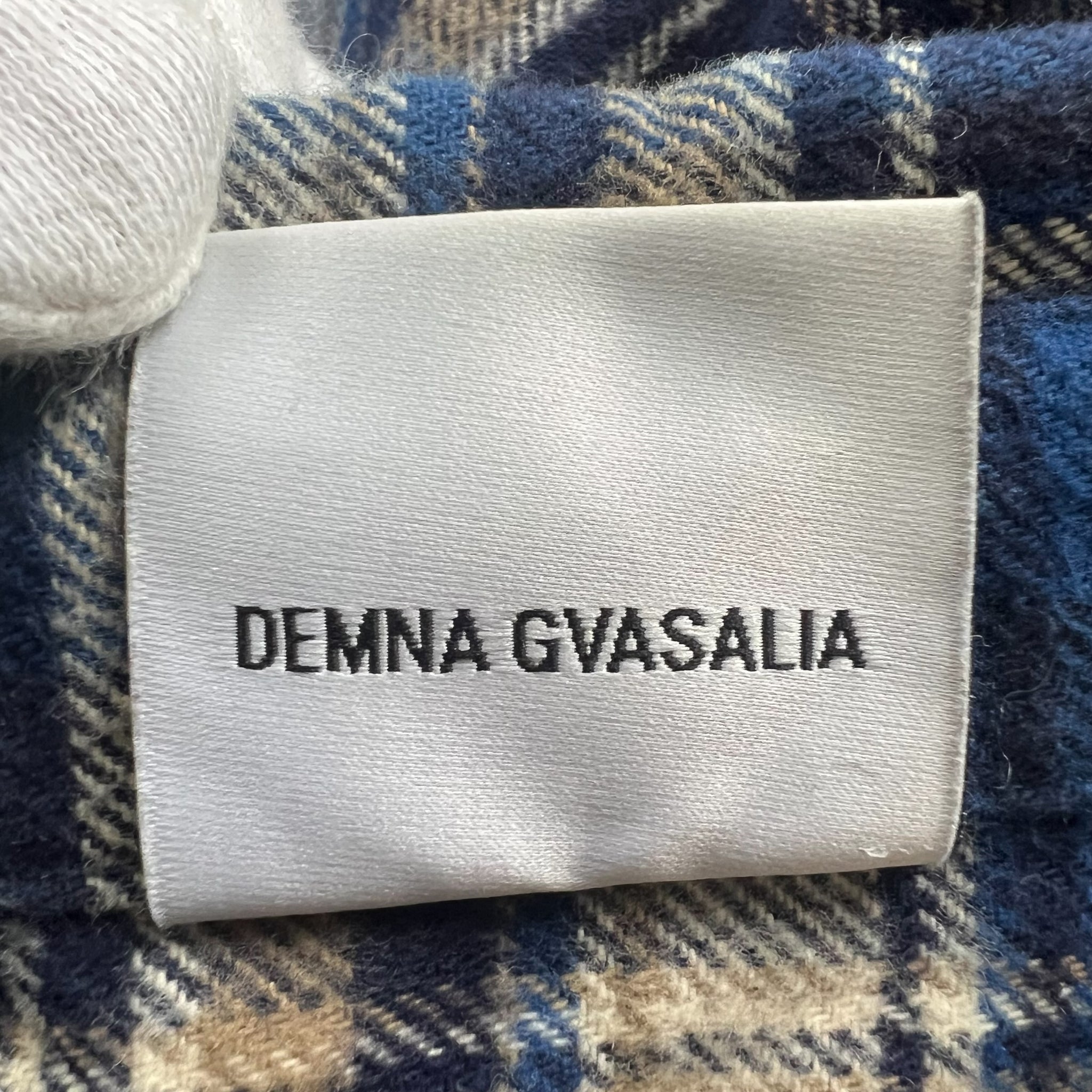 VEREMENTS 2016AW DEMNA GVASALIA TIME IS MONEY CHECK SHIRT