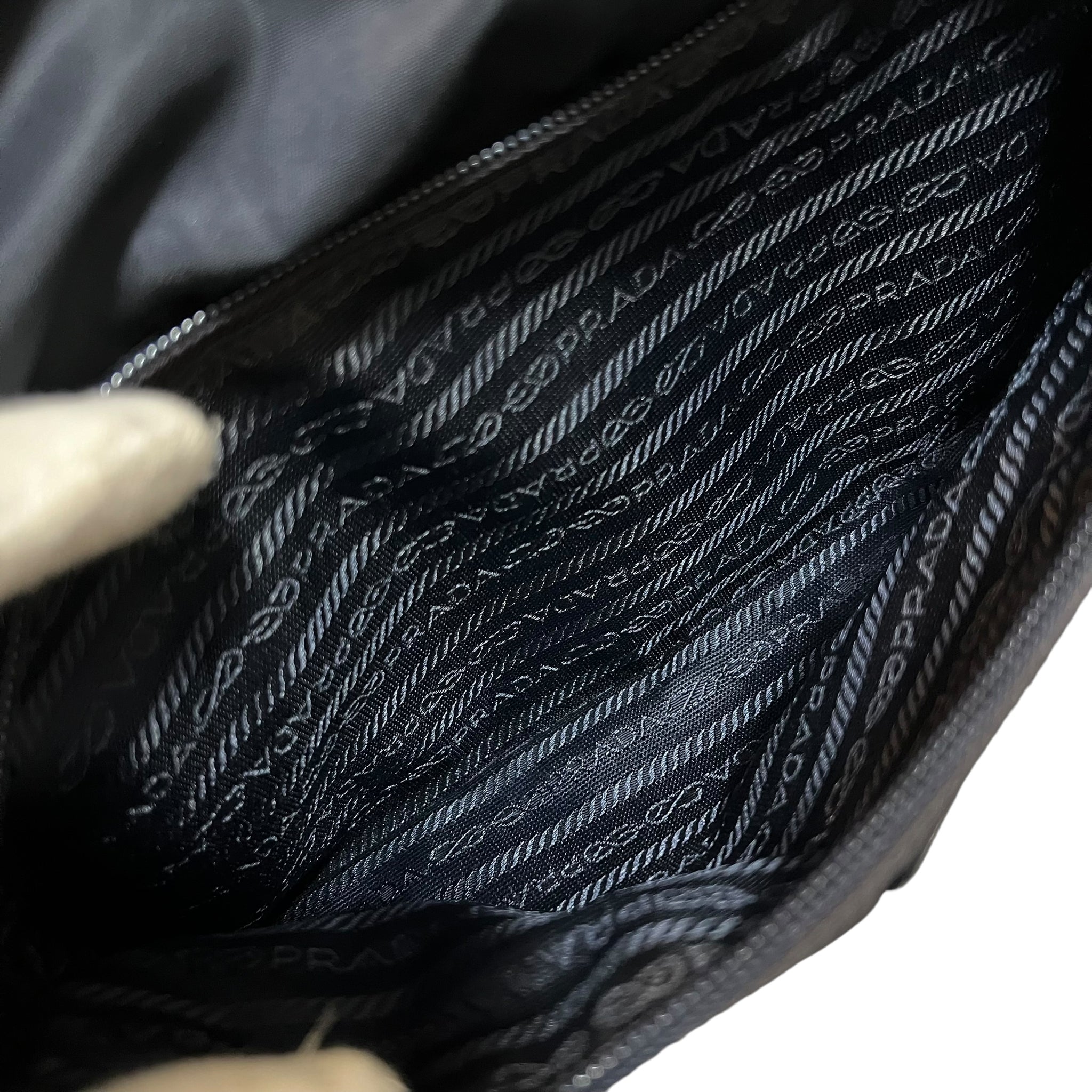 PRADA ARCHIVE HYBRID LEATHER NYLON FLAP MESSENGER BAG