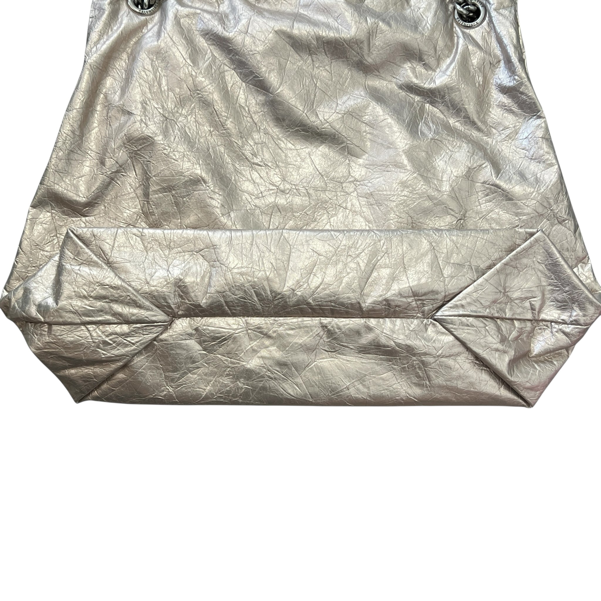 BALENCIAGA クラッシュ スモール チェーンショルダーバッグ メタリックシルバー