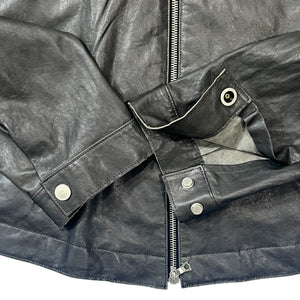 San 2024FW Lambskin Zip-Up Leather Jacket – SEVENSTARCLOTHING