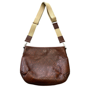 Vivienne Westwood Arthur Embossed Orb Leather Shoulder Bag