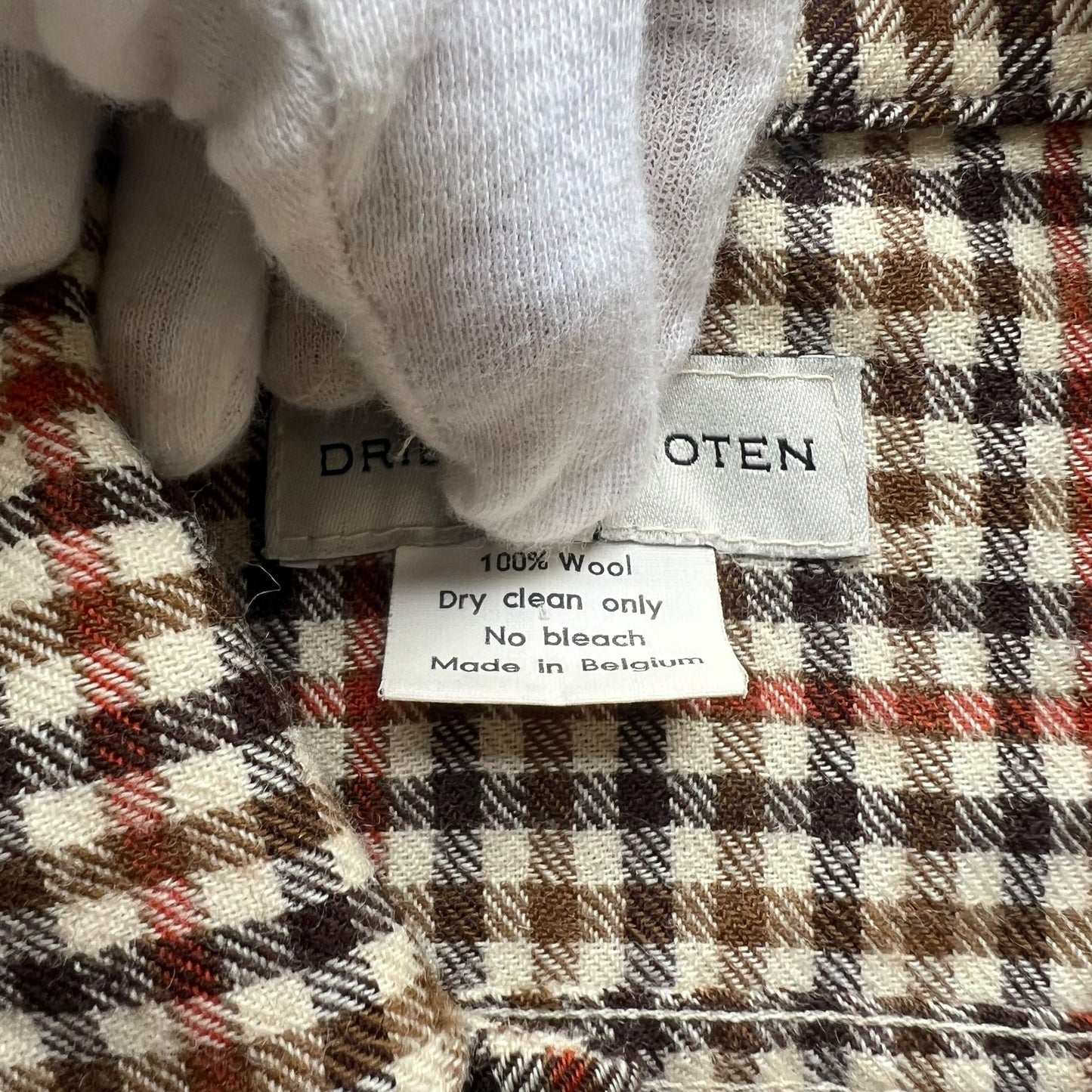 DRIES VAN NOTEN wool check work jacket