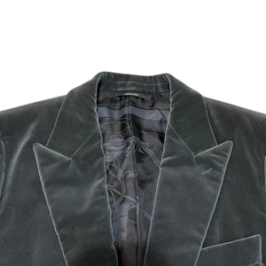 Hermes Velvet Silk Print Liner Tailored Jacket Margiela