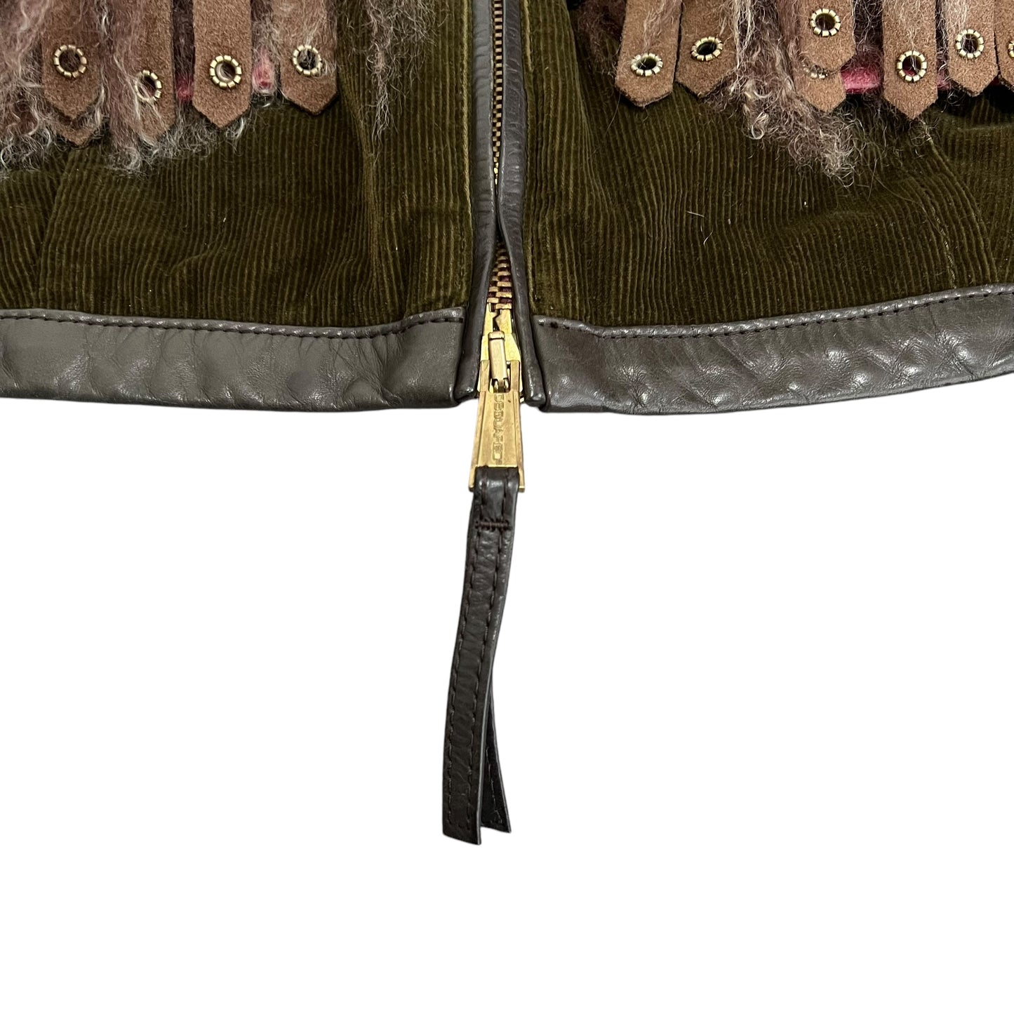 DSQUARED2 Feather Attachment Docking Single Riders Jacket