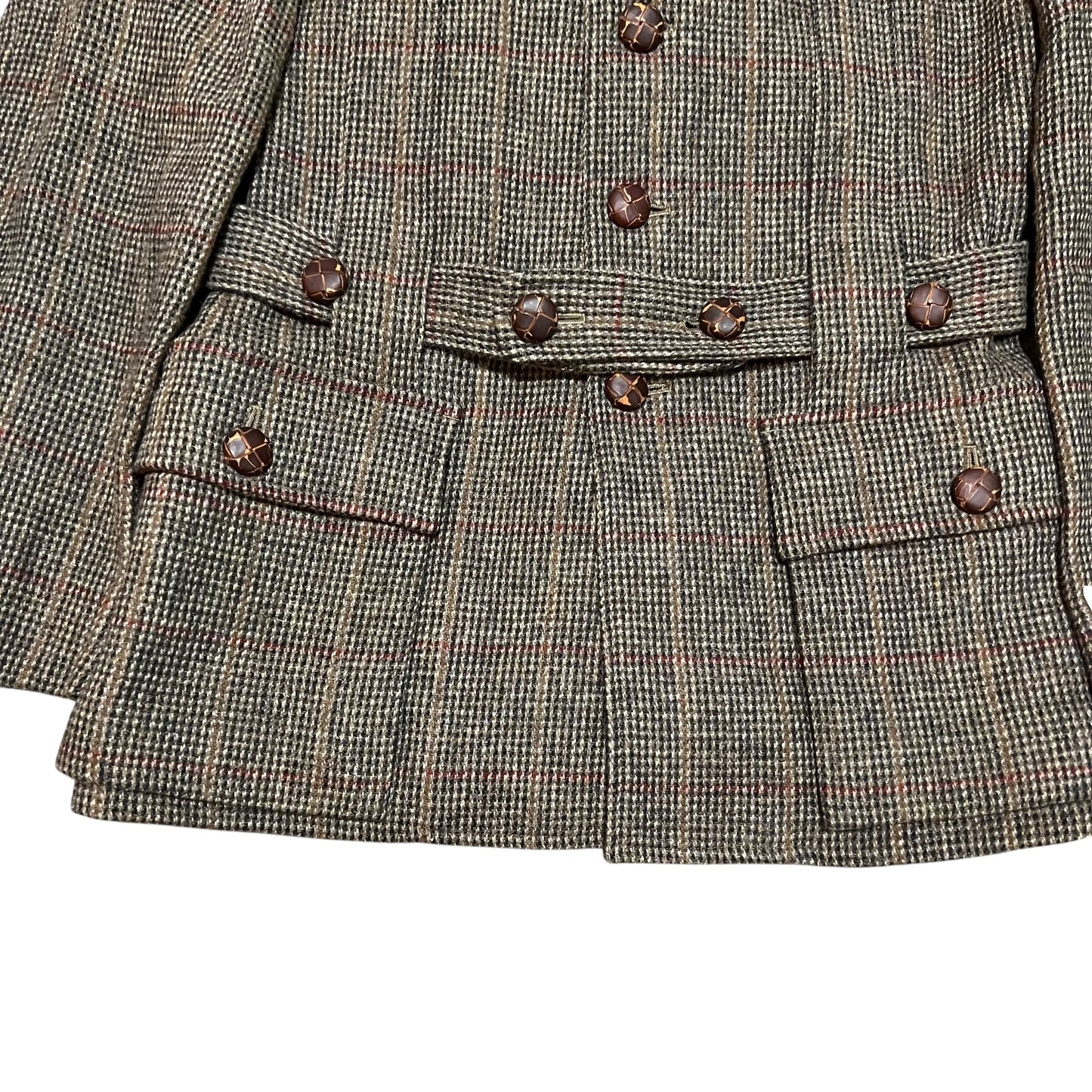 GENERAL RESEARCH × Harris Tweed 1998 Parasite Wool Check  Norfolk Jacket