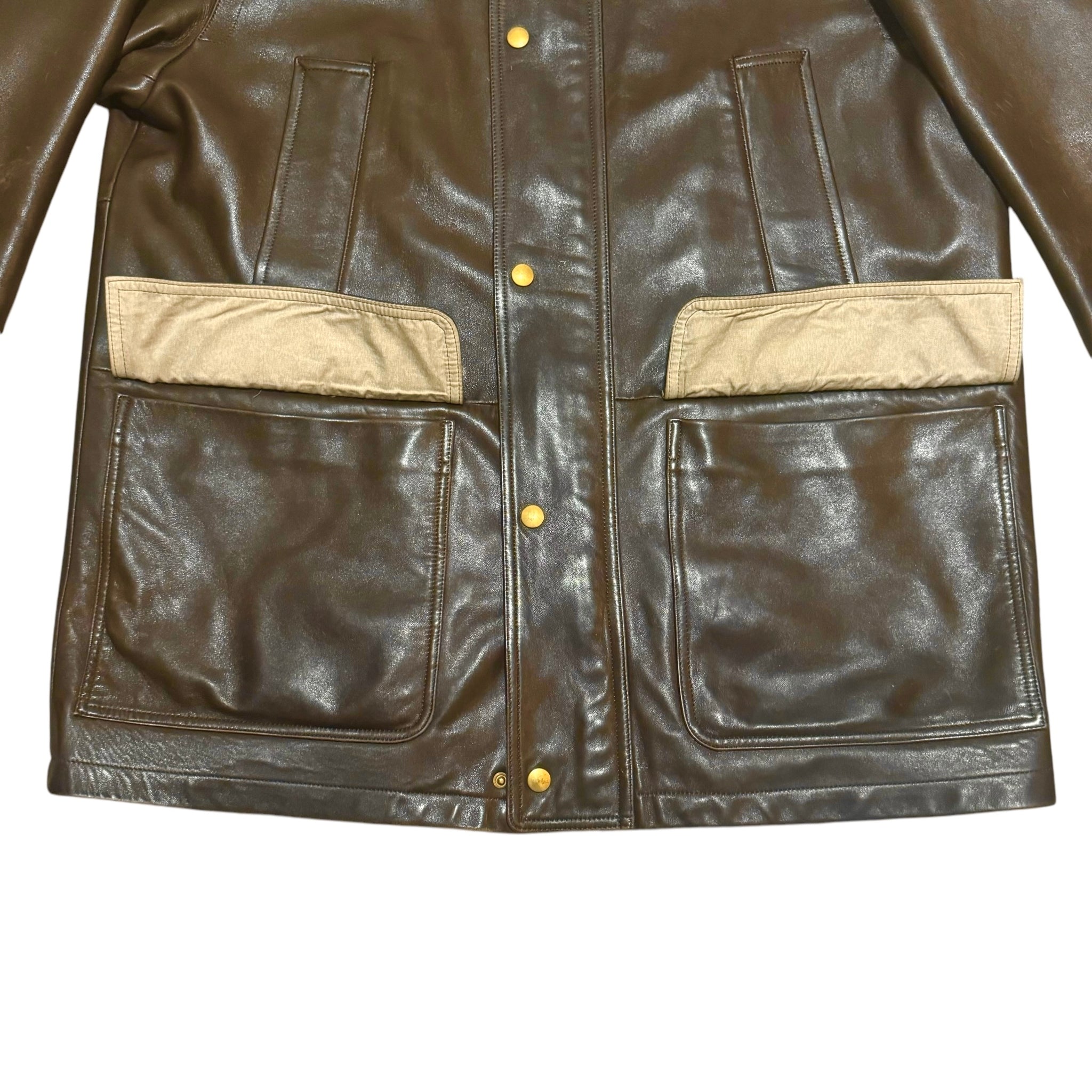 A.PRESSE Leather Hunting Coat