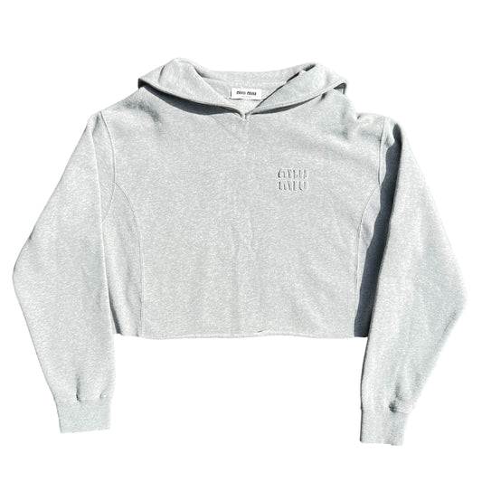 Miu Miu Logo-Embroidered Sailor-Collar Sweatshirt