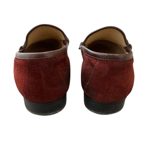 GUCCI Suede Leather Horsebit Loafer Shoes