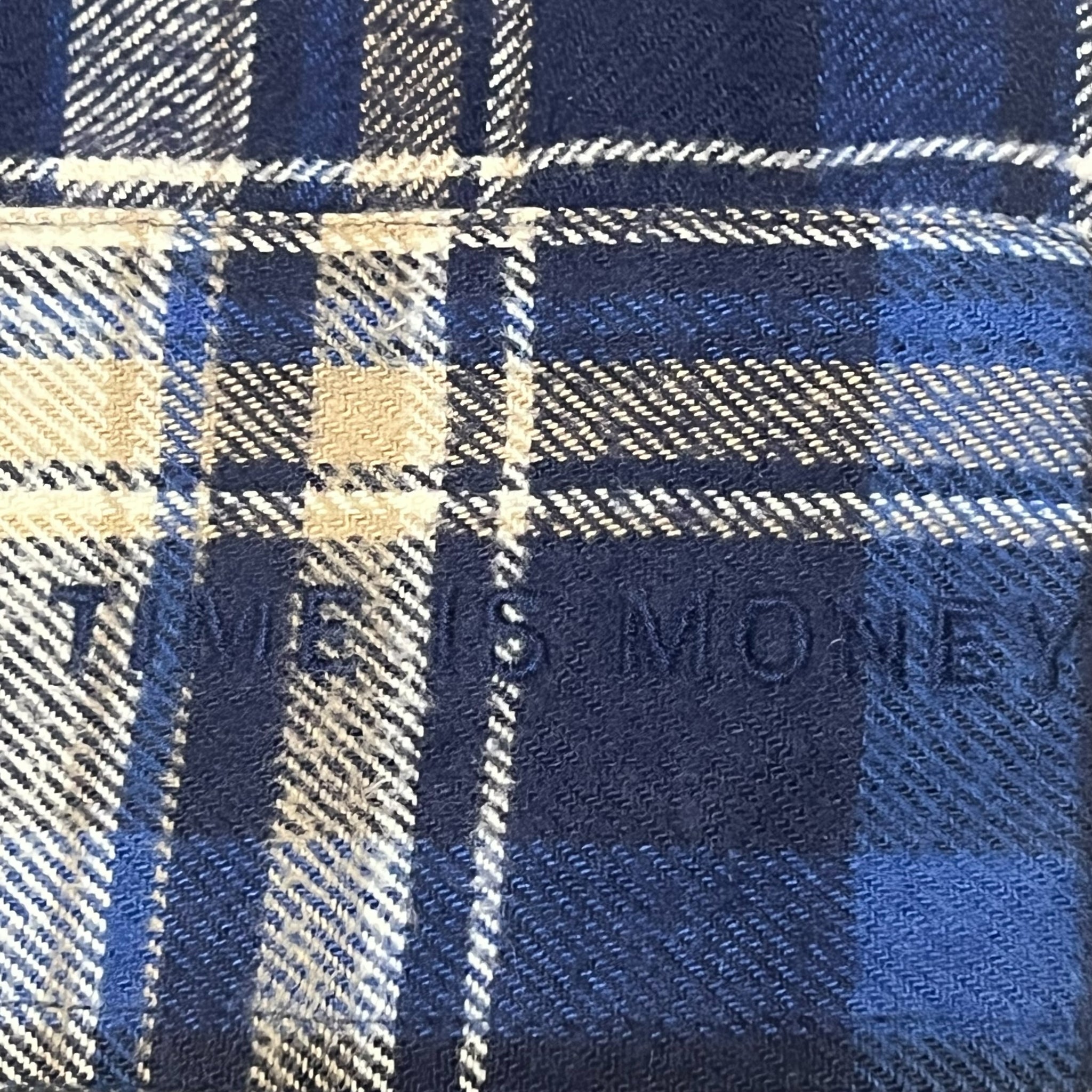 VEREMENTS 2016AW DEMNA GVASALIA TIME IS MONEY CHECK SHIRT