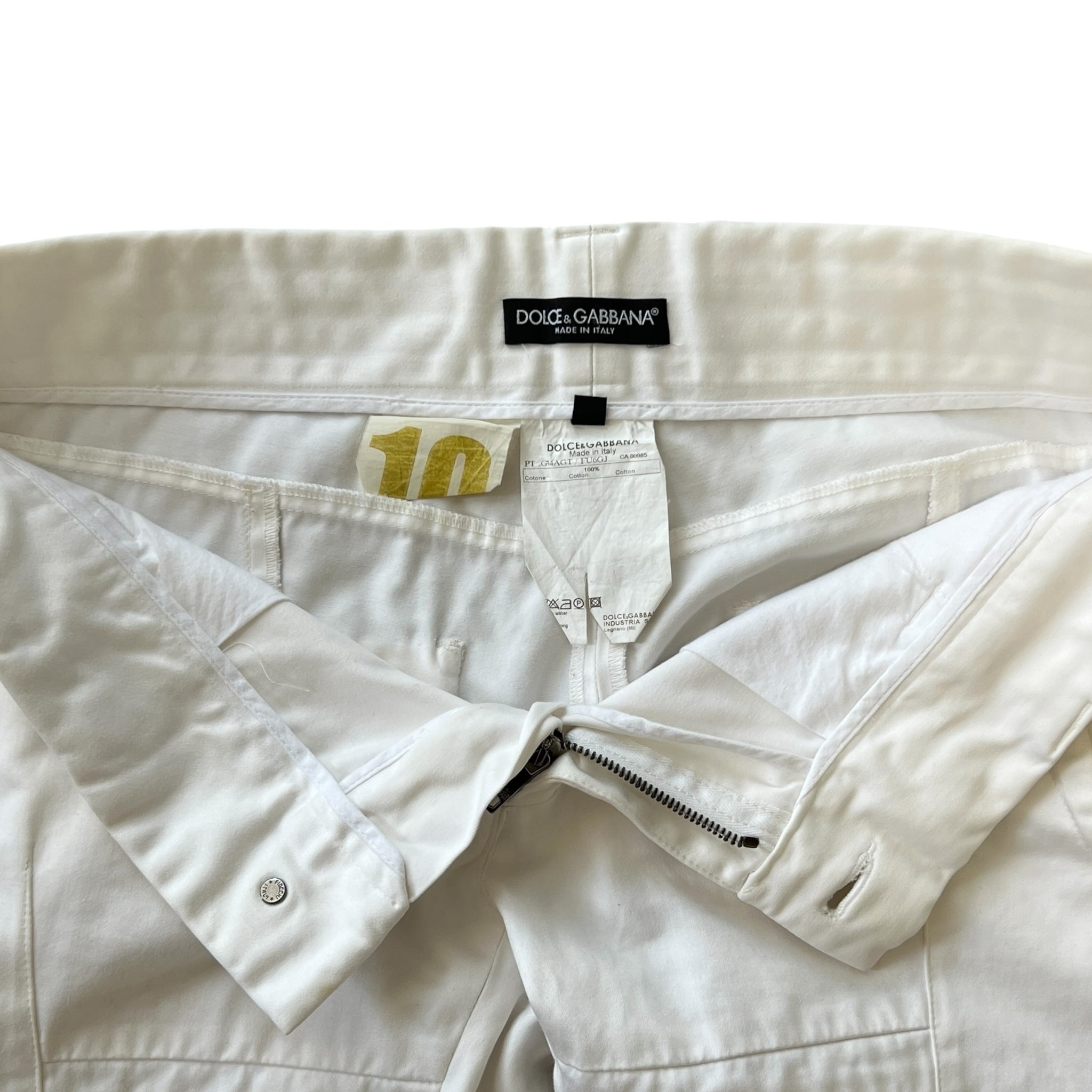 DOLCE&GABBANA Multi-Zip Cotton Biker Pants