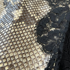 DOLCE&GABBANA Real Python Slit layerd Skirt