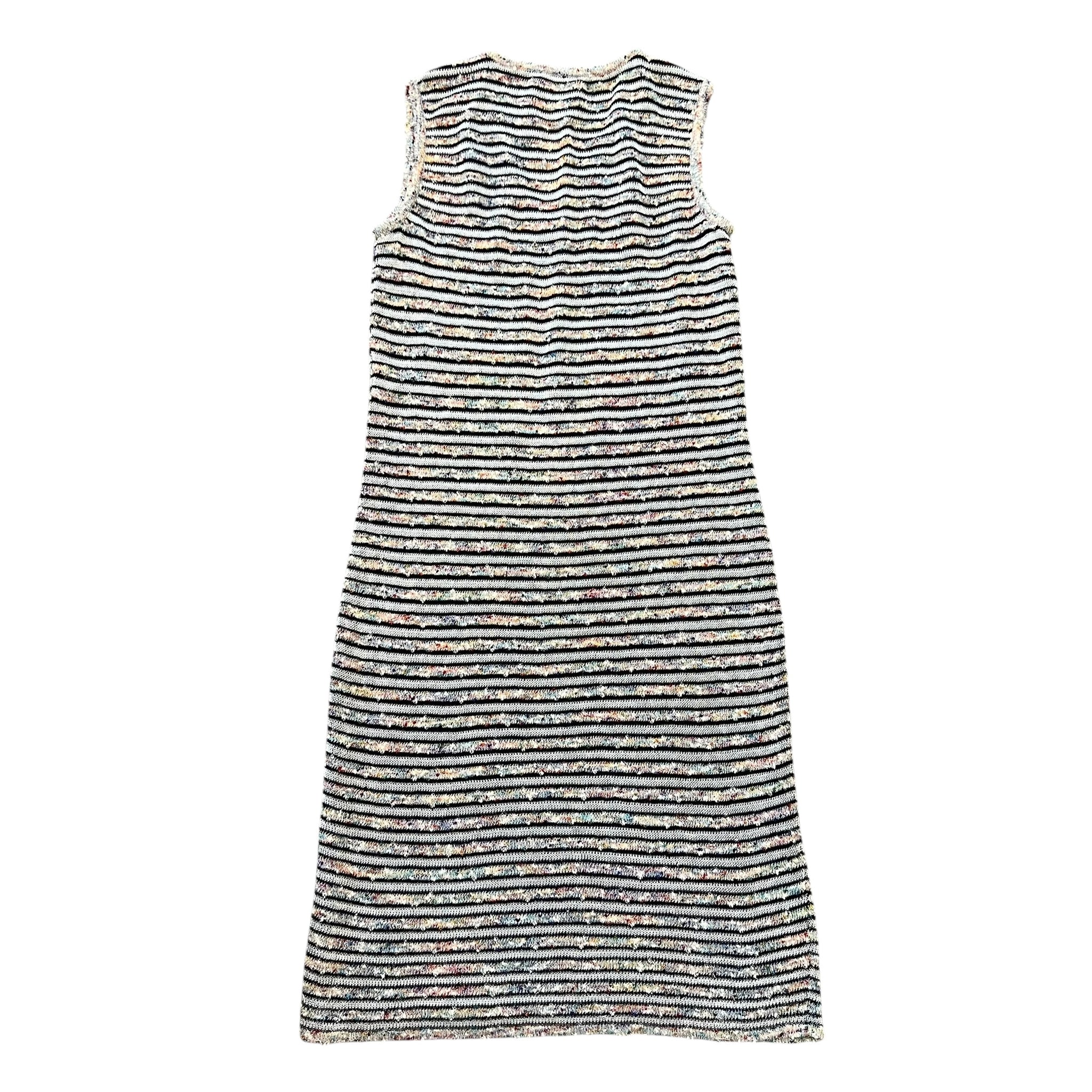 CHANEL Tweed knit Multi Color Summer Viscose One-Piece