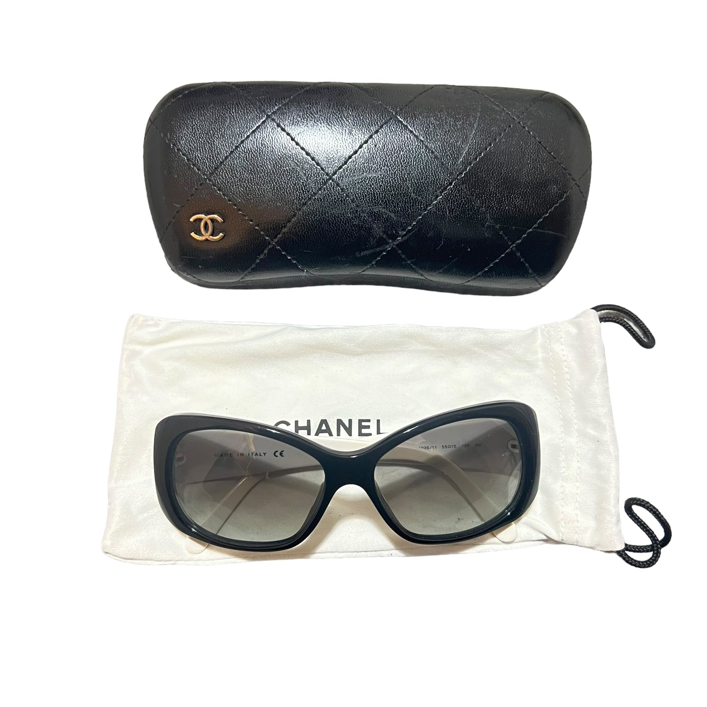 CHANEL COCO CAMELIA MARK GLASSES 5123-A c.1026/11 55□15 135 2N