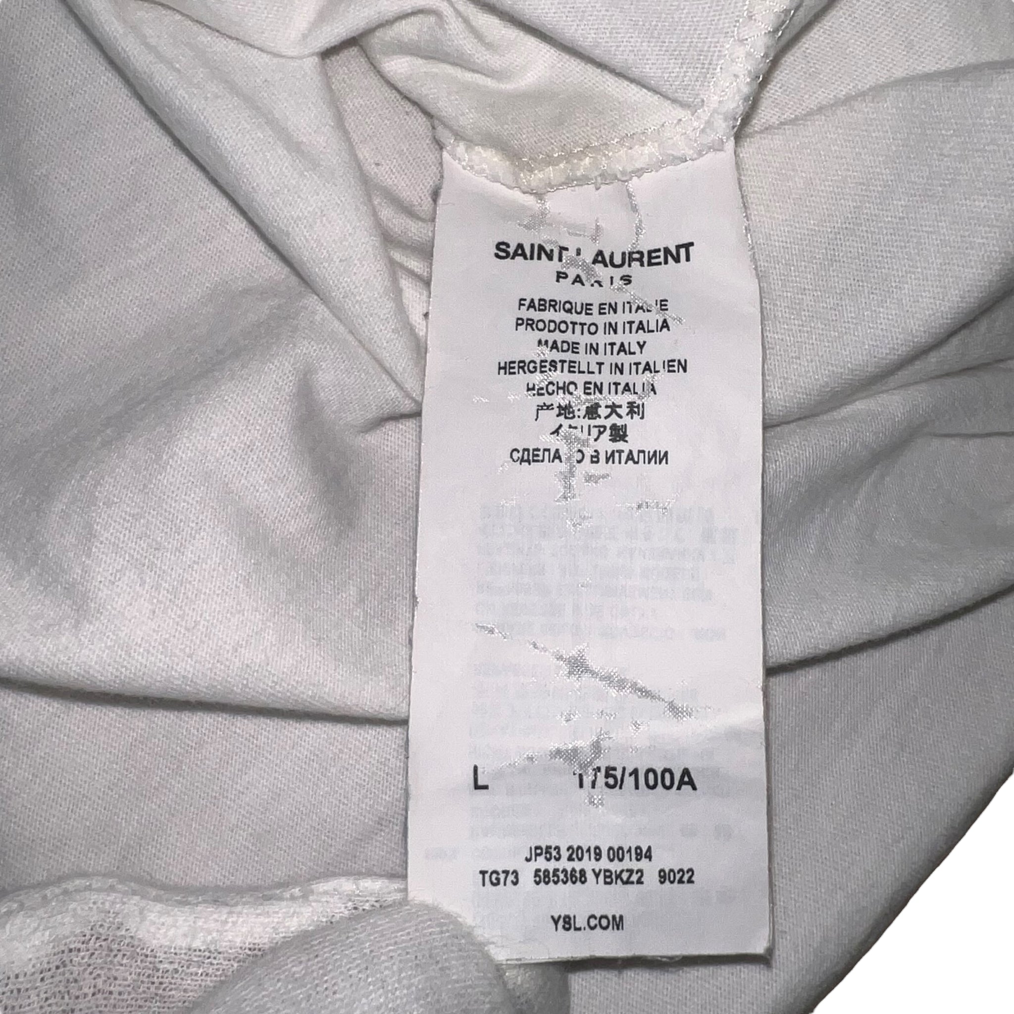 SAINT LAURENT PARIS 2019SS LOVE PRINT TEE