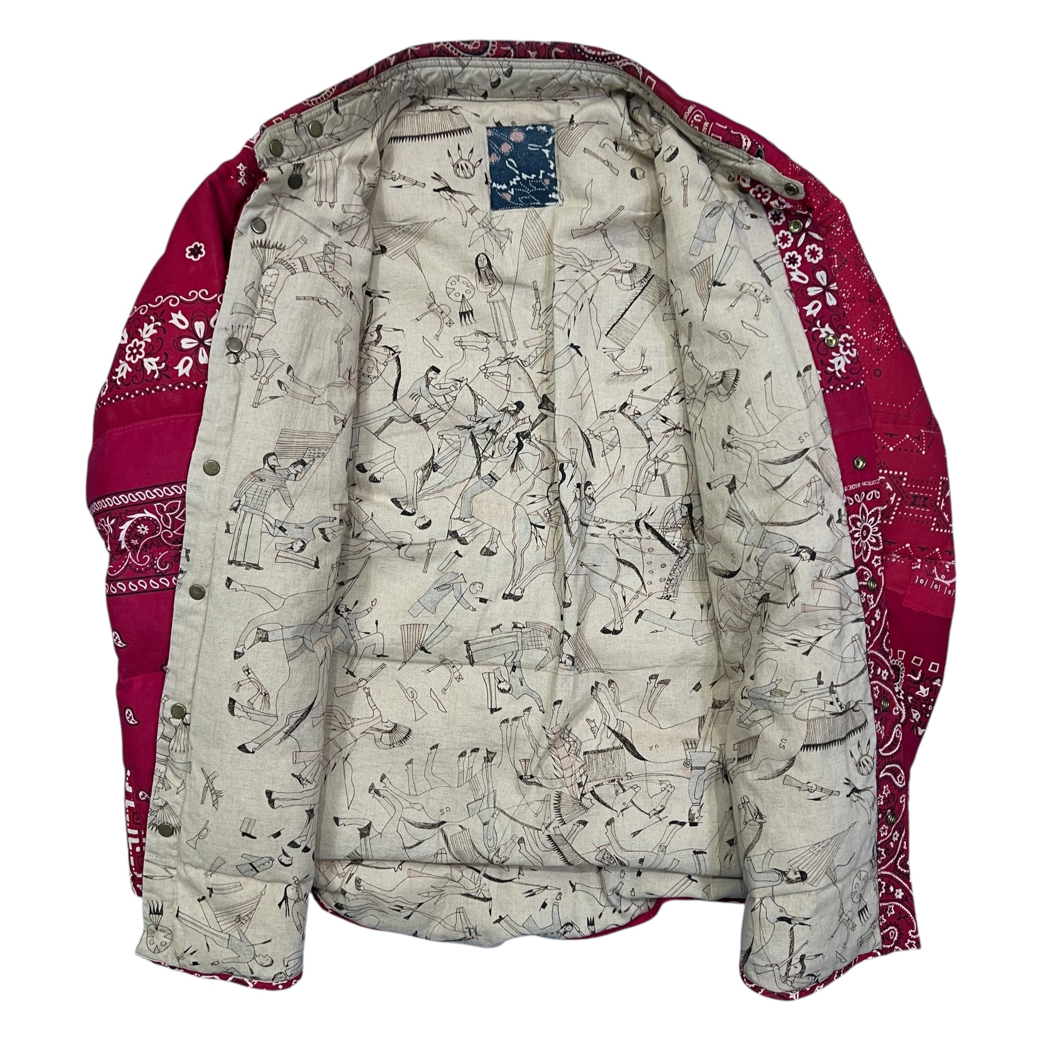 Visvim 2018AW ICT Kerchief Kofu Indigo Pattern Down Jacket