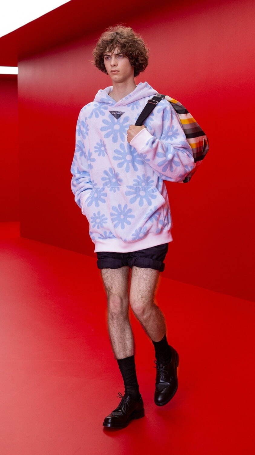 PRADA × RAF SIMONS 22SS FLORAL TERRY HOODIE
